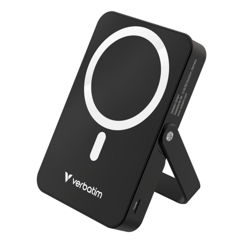 Verbatim Charge 'n' Go Magnetic Wireless Litowo-polimerowy (LiPo) 10000 mAh Bezprzewodowe ładowanie Czarny