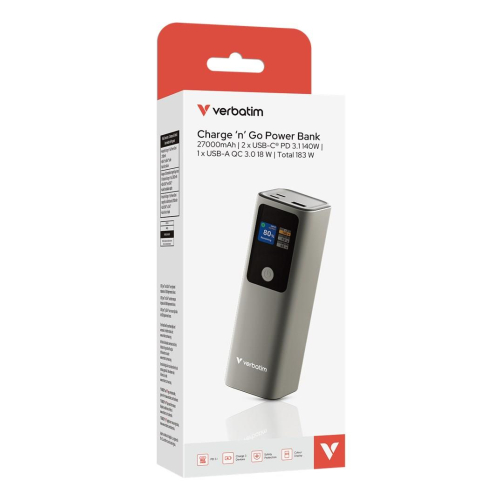 Verbatim 32269 bank mocy Litowo-jonowa (Li-Ion) 27000 mAh Szary-23672910