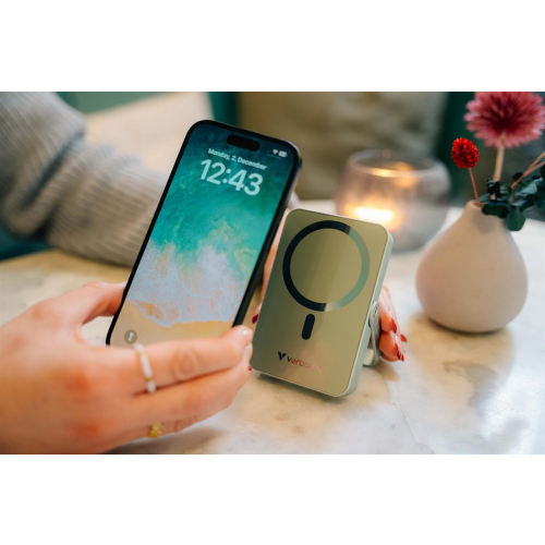Verbatim Charge 'n' Go Magnetic Wireless Litowo-polimerowy (LiPo) 10000 mAh Bezprzewodowe ładowanie Zielony-23672921
