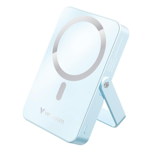 Verbatim Charge 'n' Go Magnetic Wireless Litowo-polimerowy (LiPo) 10000 mAh Bezprzewodowe ładowanie Niebieski