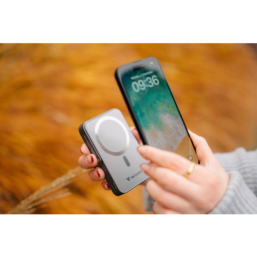 Verbatim Charge 'n' Go Magnetic Wireless Litowo-polimerowy (LiPo) 10000 mAh Bezprzewodowe ładowanie Niebieski-23672930