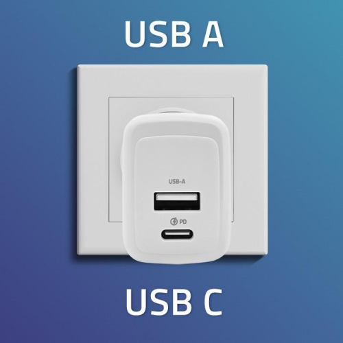 QOLTEC ŁADOWARKA 45W GAN | 5-20V | 1.5-3A | 1XUSB-C PD | 1XUSB QC 3.0 | BIAŁA-23673115
