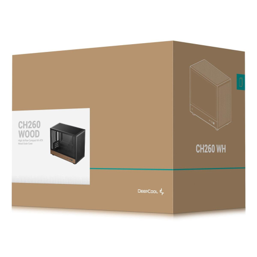 DeepCool CH260 WOOD Micro Tower Czarny, Drewno-23682990