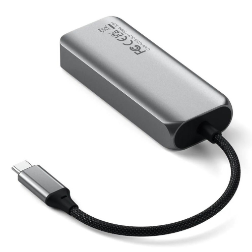 Satechi 4-In-1 USB-C Hub - hub do urządzeń mobilnych USB-C (3x USB-C 3.2 gen2 10Gbps, 2.5 Gigabit Ethernet) (space gra