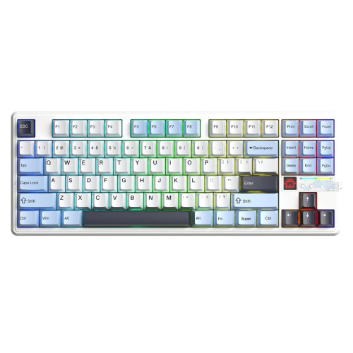 Klawiatura gasket F87Pro V2 Glacier Blue Star Vector switch RGB AULA