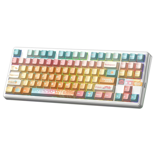 Klawiatura gasket F87Pro V2 Orange Soda Kailh Meteorite Ice Cream switch RGB AULA-23686787