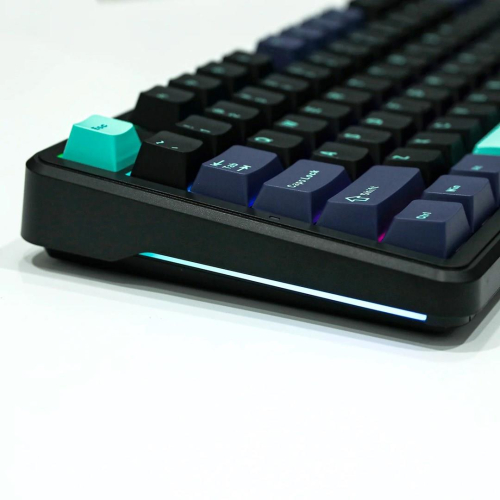 Klawiatura gasket F87 Pro Dark Blue + Black + Cyan GrayWoodV4 switch RGB AULA-23686798