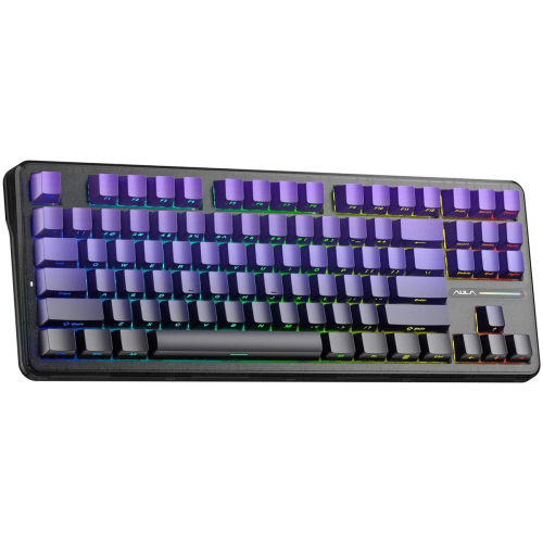 Klawiatura gasket F87 Pro Purple Black Gradient GrayWoodV4 switch RGB AULA-23686801