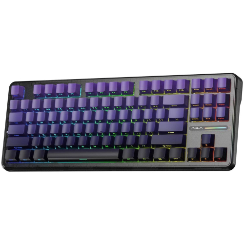 Klawiatura gasket F87 Pro Purple Black Gradient GrayWoodV4 switch RGB AULA-23686802