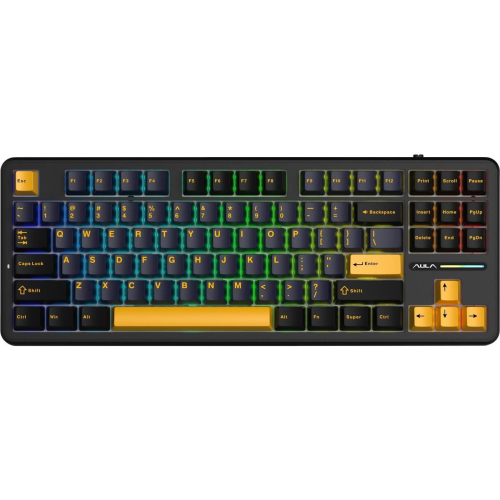 Klawiatura gasket F87 Thunder Black GrayWood switch RGB AULA