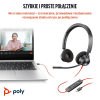 POLY Zestaw słuchawkowy Blackwire 3320 Stereo USB-C z certyfikatem Microsoft Teams + przejściówka USB-C/A-23718176