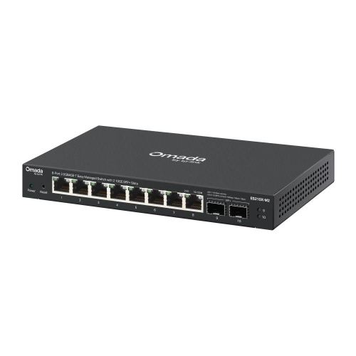 TP-Link ES210X-M2 przełącznik sieciowy Zarządzany 2.5G Ethernet (100/1000/2500) Montaż na biurku/ścianie Czarny-237