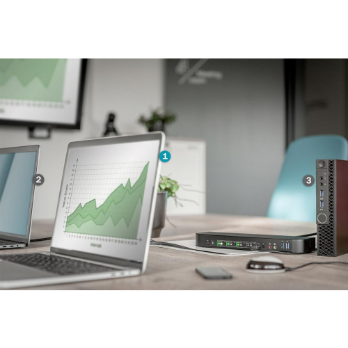 Digitus Przełącznik KVM, 4-portowy, 4K 60 Hz, 4 x DP in, 1 x DP/HDMI out-23729897