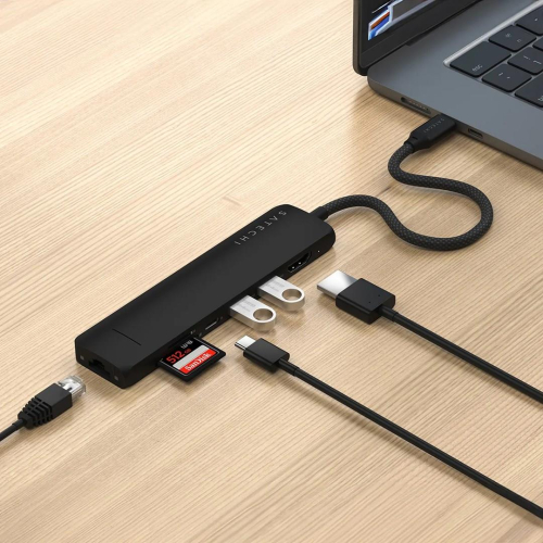 Satechi ST-P7SK huby i koncentratory USB Type-C 10000 Mbit/s Czarny-23744229
