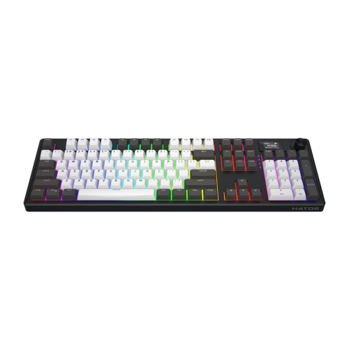 HATOR Skyfall Pro Wireless 100 klawiatura Gaming USB + RF Wireless + Bluetooth QWERTY US English Czarny, Szary-23744519