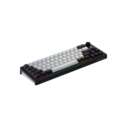 HATOR Skyfall 65 MAG ULTIMA 8K wireless klawiatura Gaming USB + RF Wireless + Bluetooth QWERTY US English Czarny, Biały