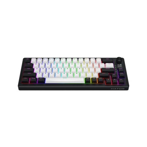 HATOR Skyfall 65 MAG ULTIMA 8K wireless klawiatura Gaming USB + RF Wireless + Bluetooth QWERTY US English Czarny, Biały