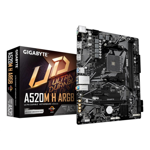 GIGABYTE A520M H ARGB płyta główna AMD A520 Socket AM4 micro ATX