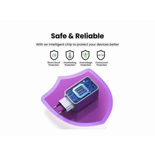 Ugreen Nexode Pro EU 3-Port GaN PD Fast Charger With USB-C Cable Uniwersalne Czarny, Szary Prąd przemienny Szybkie ład