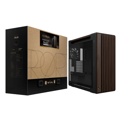 ASUS ProArt PA602 Wood Edition Modern Black - Tempered Glass Panel Midi Tower Czarny, Drewno-23850336