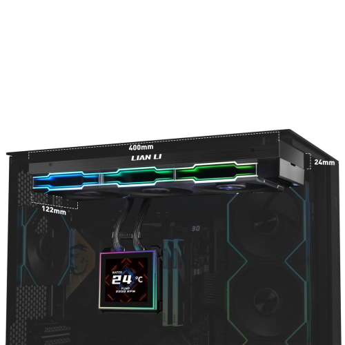 Lian Li HydroShift II LCD-S 360 TL Procesor Zestaw do chłodzenia płynami 12 cm Czarny 1 szt.-23936145