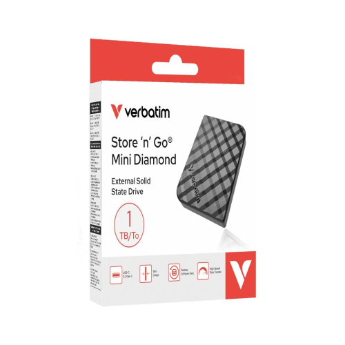 Verbatim Store 'n' Go Mini Diamond 1 TB USB Type-C 3.2 Gen 2 (3.1 Gen 2) Czarny-23938351