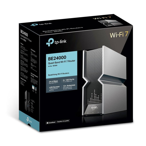 TP-Link Archer BE900 router bezprzewodowy Multi-Gigabit Ethernet Quad-band (2.4 GHz / 5 GHz-1 / 5 GHz-2 / 6 GHz) Czarny,