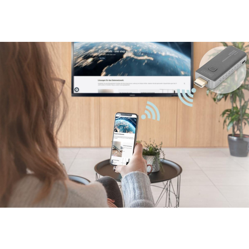 Przedłużacz/Extender HDMI prezentacyjny, bezprzewodowy 50m 1080p 60Hz 5GHz (zestaw)-23945775