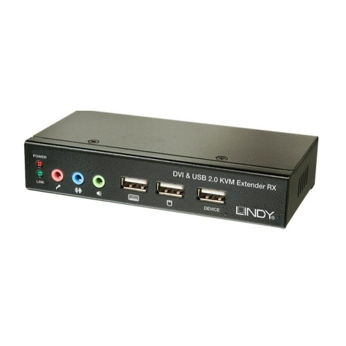 Lindy 39377 przełącznik KVM Czarny