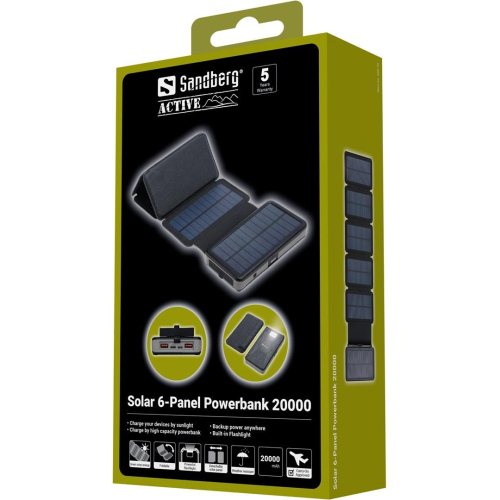 Sandberg 420-73 bank mocy Litowo-polimerowy (LiPo) 20000 mAh Czarny-23946079