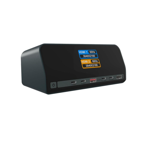 ICY BOX Heart Dock 2300 Przewodowa USB 3.2 Gen 2 (3.1 Gen 2) Type-C Antracyt