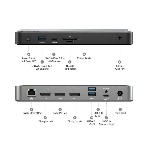 ALOGIC MX3 Przewodowa USB 3.2 Gen 1 (3.1 Gen 1) Type-C Czarny, Szary-23948261