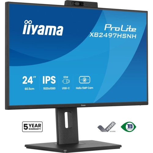 iiyama ProLite XB2497HSNH-B1 24IN IPS LCD 4MS 1920X1080 350CD/M2 HDMI/DP/USB 2 monitor komputerowy 60,5 cm (23.8") 1920 x 1080 px Full HD Czarny