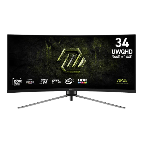 MSI MAG 345CQRF E20 monitor komputerowy 86,4 cm (34") 3440 x 1440 px UltraWide Dual Quad HD Czarny