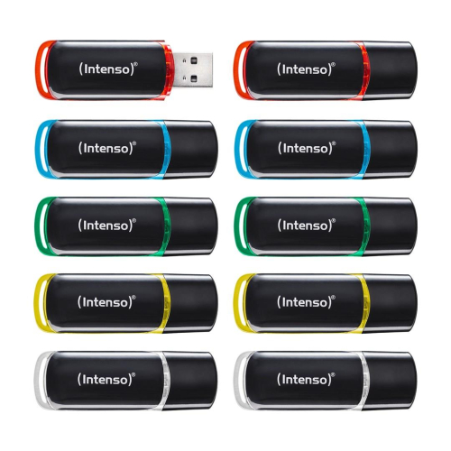 Intenso 3511561 pamięć USB 8 GB USB Typu-A 2.0 Czarny, Czerwony, Zielony, Przezroczysty, Żółty, Niebieski