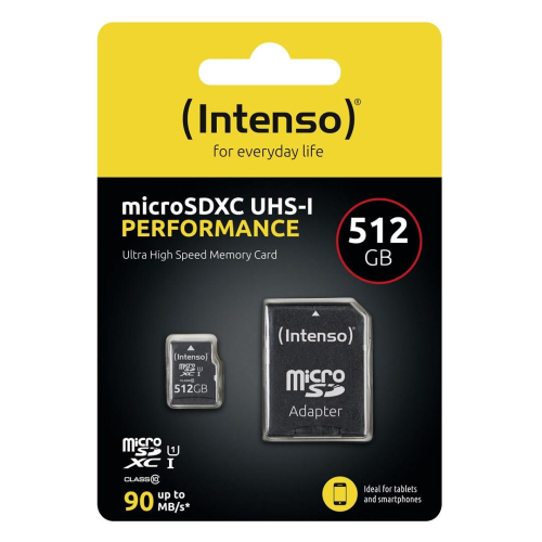 Intenso microSD 512GB UHS-I Perf CL10| Performance Klasa 10-23959420