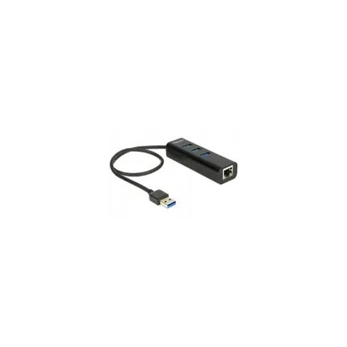 DELOCK USB-HUB 3-Port USB3.0, +1x Gigabit LAN