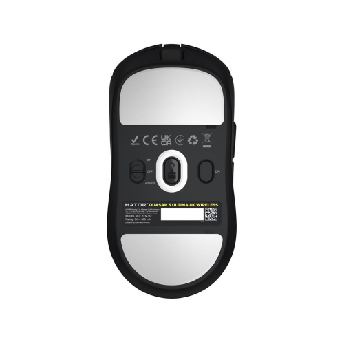 HATOR Quasar 3 Ultima 8K Wireless myszka Gaming Po prawej stronie RF Wireless + Bluetooth + USB Type-C Optyczny 30000 DP