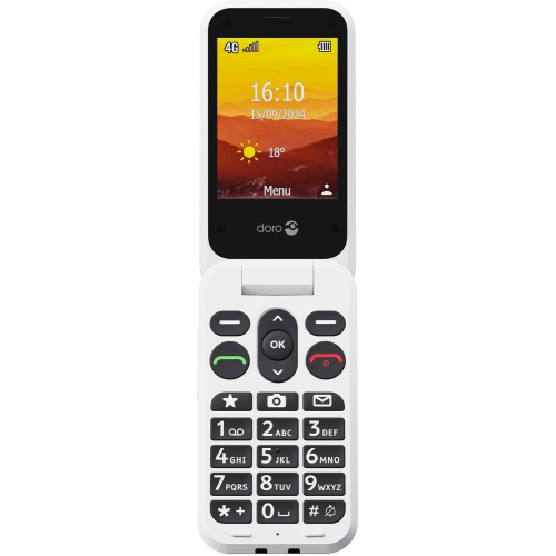 Doro Leva L30 7,11 cm (2.8") 142,7 g Czarny, Biały Telefon funkcjonalny