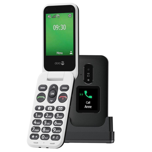 Doro Leva E30 7,11 cm (2.8") 142,7 g Czarny, Biały Telefon funkcjonalny