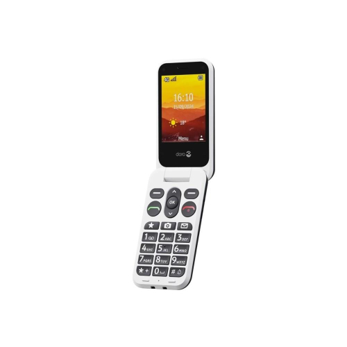 Doro Leva L20 7,11 cm (2.8") 132 g Czarny, Biały Telefon funkcjonalny