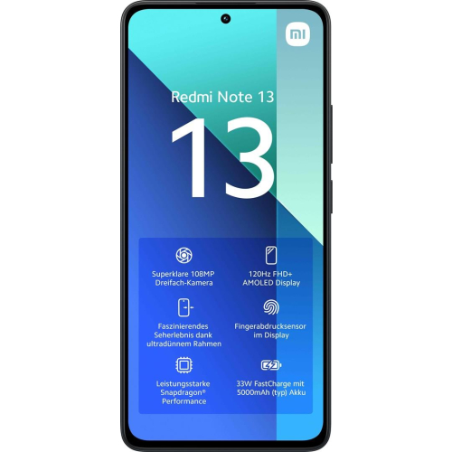 Smartfon Xiaomi Redmi Note 13 8/256GB Midnight Black brak NFC (OUTLET)-23971932