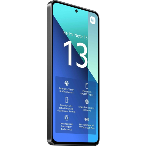 Smartfon Xiaomi Redmi Note 13 8/256GB Midnight Black brak NFC (OUTLET)-23971933