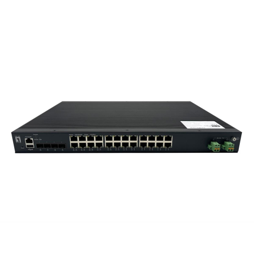 LevelOne IXP-2871 przełącznik sieciowy Zarządzany L2+ Gigabit Ethernet (10/100/1000) Obsługa PoE Czarny