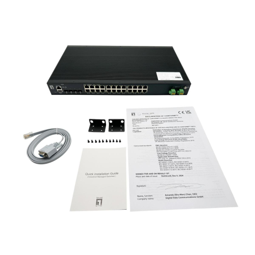 LevelOne IXP-2871 przełącznik sieciowy Zarządzany L2+ Gigabit Ethernet (10/100/1000) Obsługa PoE Czarny-23998539