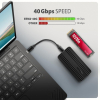 EEM2-40G Obudowa zewnętrzna aluminiowa USB4 Gen 3x2 M.2 SSD NVMe 40Gbps passive, USB-C cable, silicon sleeve-24087425