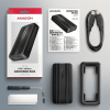 EEM2-40G Obudowa zewnętrzna aluminiowa USB4 Gen 3x2 M.2 SSD NVMe 40Gbps passive, USB-C cable, silicon sleeve-24087432