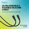 Kabel połączeniowy silikonowy USB-C-USB-C | USB 4 ver.2.0 80Gbps | 8K@60Hz | PD 3.1 240W| 0,5m | czarny-24094797