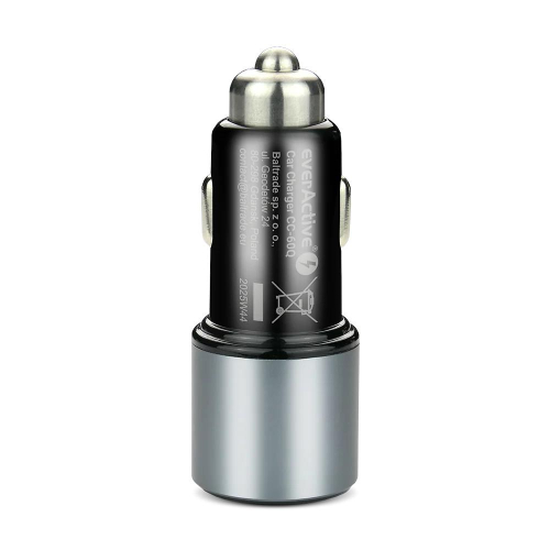 EVERACTIVE ŁADOWARKA SAMOCHODOWA 1 X USB QC3.0, 1 X USB-C PD 83W CZARNA CC-60Q-24000665