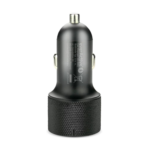 EVERACTIVE ŁADOWARKA SAMOCHODOWA 1X USB QC3.0, 1 X USB-C PD 75W CZARNA CC-50Q-24000671